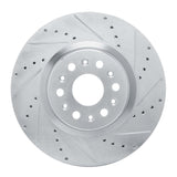 Dynamic Friction 2017-2025 Buick Enclave Front Right Drilled & Slotted Silver Brake Rotor by Dynamic Friction Company 631-46047R