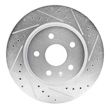 Dynamic Friction 2019-2025 Buick Envision Rear Right Drilled & Slotted Silver Brake Rotor by Dynamic Friction Company 631-46062R