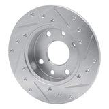 R1 Concepts 1985-1989 Chevrolet SPECTRUM Front Left Drilled & Slotted Silver Brake Rotor by R1 Concepts 631-47001L