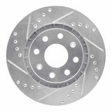 Dynamic Friction 2004-2017 Chevrolet Spark (USA/Canada) Front Left Drilled & Slotted Silver Brake Rotor by Dynamic Friction Company 631-47003L