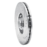 Dynamic Friction 2004-2017 Chevrolet Spark (USA/Canada) Front Left Drilled & Slotted Silver Brake Rotor by Dynamic Friction Company 631-47003L
