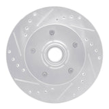 R1 Concepts 1967-1974 Buick SportWagon Front Left Drilled & Slotted Silver Brake Rotor by R1 Concepts 631-47004L