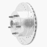 R1 Concepts 1967-1974 Buick Skylark Front Right Drilled & Slotted Silver Brake Rotor by R1 Concepts 631-47004R