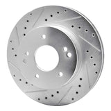R1 Concepts 1963-1982 Chevrolet Corvette Front Left/Rear Left Drilled & Slotted Silver Brake Rotor by R1 Concepts 631-47008L