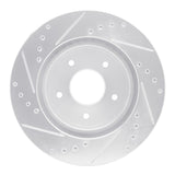 R1 Concepts 1963-1982 Chevrolet Corvette Front Right Drilled & Slotted Silver Brake Rotor by R1 Concepts 631-47011R
