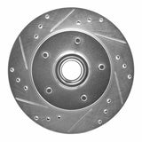 R1 Concepts 1979-1981 Buick Regal Front Left Drilled & Slotted Silver Brake Rotor