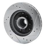 R1 Concepts 1979-1981 Buick Regal Front Left Drilled & Slotted Silver Brake Rotor