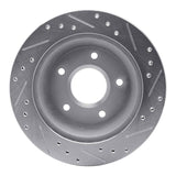 R1 Concepts 1984-1987 Chevrolet Corvette Front Left Drilled & Slotted Silver Brake Rotor by R1 Concepts 631-47015L