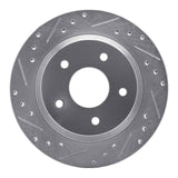 R1 Concepts 1984-1987 Chevrolet Corvette Front Left Drilled & Slotted Silver Brake Rotor by R1 Concepts 631-47015L