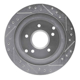R1 Concepts 1984-1987 Chevrolet Corvette Rear Left Drilled & Slotted Silver Brake Rotor