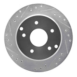 R1 Concepts 1984-1987 Chevrolet Corvette Rear Left Drilled & Slotted Silver Brake Rotor