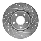 R1 Concepts 1985-1991 Buick Skyhawk Front Left Drilled & Slotted Silver Brake Rotor by R1 Concepts 631-47018L