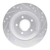 R1 Concepts 1988-1994 Chevrolet Corvette Front Left Drilled & Slotted Silver Brake Rotor by R1 Concepts 631-47021L