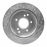 R1 Concepts 1988-1996 Chevrolet Corvette Rear Left Drilled & Slotted Silver Brake Rotor by R1 Concepts 631-47022L