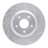 R1 Concepts 1988-1996 Chevrolet Corvette Left Front Drilled & Slotted Silver Brake Rotor by R1 Concepts 631-47023D