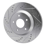 R1 Concepts 1988-1996 Chevrolet Corvette Right Front Drilled & Slotted Silver Brake Rotor by R1 Concepts 631-47024D