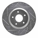 R1 Concepts 1988-1996 Chevrolet Corvette Right Front Drilled & Slotted Silver Brake Rotor by R1 Concepts 631-47024D
