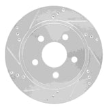 R1 Concepts 1993-1997 Chevrolet Camaro Rear Left Drilled & Slotted Silver Brake Rotor by R1 Concepts 631-47025L