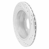 R1 Concepts 1994-1996 Chevrolet Impala Rear Left Drilled & Slotted Silver Brake Rotor by R1 Concepts 631-47027L