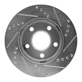 R1 Concepts 1997-2005 Chevrolet Malibu Front Left Drilled & Slotted Silver Brake Rotor by R1 Concepts 631-47028L