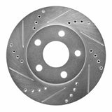 R1 Concepts 1997-2005 Chevrolet Malibu Front Left Drilled & Slotted Silver Brake Rotor by R1 Concepts 631-47028L
