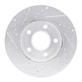 R1 Concepts 1997-2005 Chevrolet Malibu Front Right Drilled & Slotted Silver Brake Rotor by R1 Concepts 631-47028R
