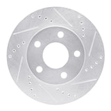 R1 Concepts 1997-2005 Chevrolet Malibu Front Right Drilled & Slotted Silver Brake Rotor by R1 Concepts 631-47028R