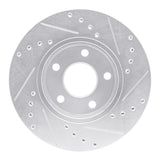 Dynamic Friction 2004-2008 Chevrolet Malibu Front Left Drilled & Slotted Silver Brake Rotor by Dynamic Friction Company 631-47031L