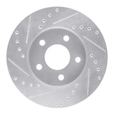 Dynamic Friction 2004-2008 Chevrolet Malibu Front Left Drilled & Slotted Silver Brake Rotor by Dynamic Friction Company 631-47031L
