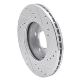 Dynamic Friction 2004-2008 Chevrolet Malibu Front Left Drilled & Slotted Silver Brake Rotor by Dynamic Friction Company 631-47031L