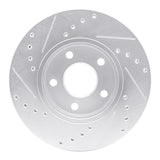Dynamic Friction 2004-2008 Chevrolet Malibu Front Right Drilled & Slotted Silver Brake Rotor by Dynamic Friction Company 631-47031R