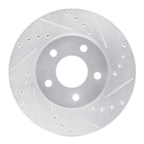 Dynamic Friction 2004-2008 Chevrolet Malibu Front Right Drilled & Slotted Silver Brake Rotor by Dynamic Friction Company 631-47031R
