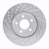 Dynamic Friction 2005-2005 Buick Park Avenue Front Right Drilled & Slotted Silver Brake Rotor by Dynamic Friction Company 631-47032R