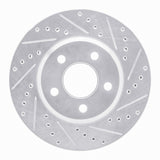 Dynamic Friction 2005-2005 Buick Park Avenue Front Right Drilled & Slotted Silver Brake Rotor by Dynamic Friction Company 631-47032R