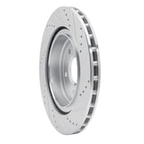 Dynamic Friction 2006-2013 Chevrolet Corvette Rear Left Drilled & Slotted Silver Brake Rotor by Dynamic Friction Company 631-47035L