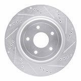 Dynamic Friction 2006-2013 Chevrolet Corvette Rear Right Drilled & Slotted Silver Brake Rotor by Dynamic Friction Company 631-47035R