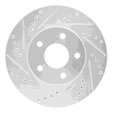 Dynamic Friction 2007-2010 Chevrolet Cobalt Front Left Drilled & Slotted Silver Brake Rotor by Dynamic Friction Company 631-47036L