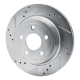 Dynamic Friction 2008-2010 Chevrolet Cobalt Rear Left Drilled & Slotted Silver Brake Rotor by Dynamic Friction Company 631-47038L