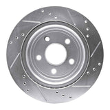 Dynamic Friction 2008-2010 Chevrolet Cobalt Rear Left Drilled & Slotted Silver Brake Rotor by Dynamic Friction Company 631-47038L