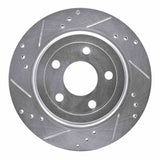 Dynamic Friction 2008-2010 Chevrolet Cobalt Rear Left Drilled & Slotted Silver Brake Rotor by Dynamic Friction Company 631-47038L