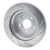 Dynamic Friction 2008-2010 Chevrolet Cobalt Rear Left Drilled & Slotted Silver Brake Rotor by Dynamic Friction Company 631-47038L