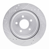 Dynamic Friction 2008-2010 Chevrolet Cobalt Rear Right Drilled & Slotted Silver Brake Rotor by Dynamic Friction Company 631-47038R