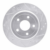 Dynamic Friction 2008-2010 Chevrolet Cobalt Rear Right Drilled & Slotted Silver Brake Rotor by Dynamic Friction Company 631-47038R