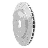 Dynamic Friction 2009-2024 Cadillac CTS Rear Left Drilled & Slotted Silver Brake Rotor by Dynamic Friction Company 631-47039L