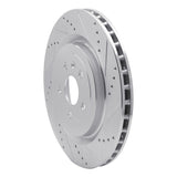 Dynamic Friction 2009-2024 Cadillac CTS Rear Right Drilled & Slotted Silver Brake Rotor by Dynamic Friction Company 631-47039R