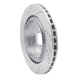 Dynamic Friction 2009-2024 Cadillac CTS Rear Right Drilled & Slotted Silver Brake Rotor by Dynamic Friction Company 631-47039R