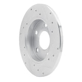 Dynamic Friction 2004-2016 Buick LaCrosse Rear Left Drilled & Slotted Silver Brake Rotor by Dynamic Friction Company 631-47042L