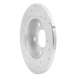 Dynamic Friction 2004-2016 Buick LaCrosse Rear Right Drilled & Slotted Silver Brake Rotor by Dynamic Friction Company 631-47042R