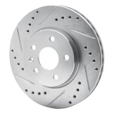 Dynamic Friction 2011-2023 Chevrolet Cruze (Mexico) Front Left Drilled & Slotted Silver Brake Rotor by Dynamic Friction Company 631-47043L