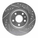 Dynamic Friction 2011-2023 Chevrolet Cruze (Mexico) Front Left Drilled & Slotted Silver Brake Rotor by Dynamic Friction Company 631-47043L